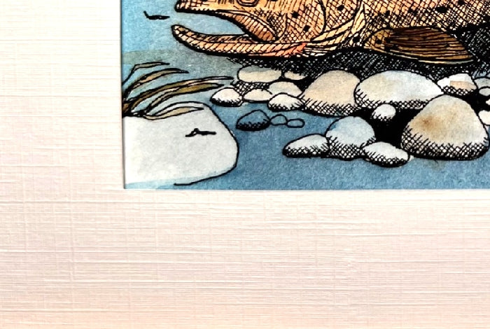 LAHONTAN CUTTHROAT TROUT Hand-painted print, 5x7 in