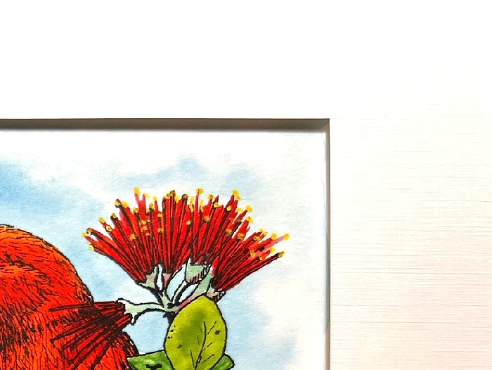 'I'IWI Hand-painted print, 8x10 in