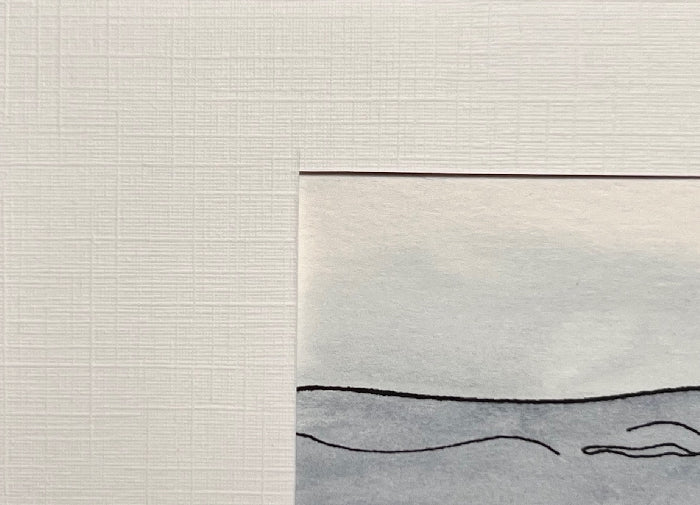 NORTHERN RIGHT WHALE Hand-painted print, 5x7 in