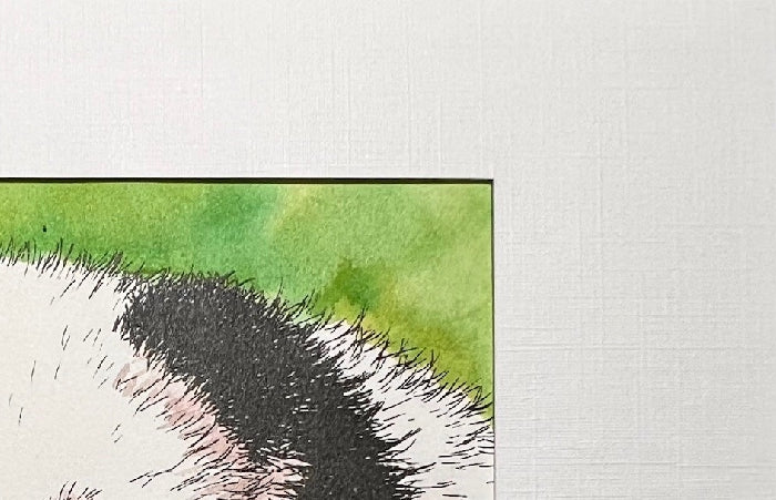 PANDA BEAR Hand-painted print, 5x7 in
