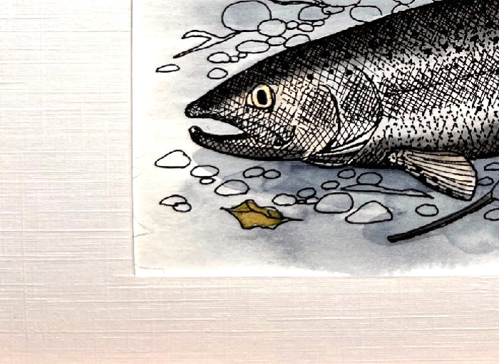 STEELHEAD TROUT Hand-painted print, 5x7 in