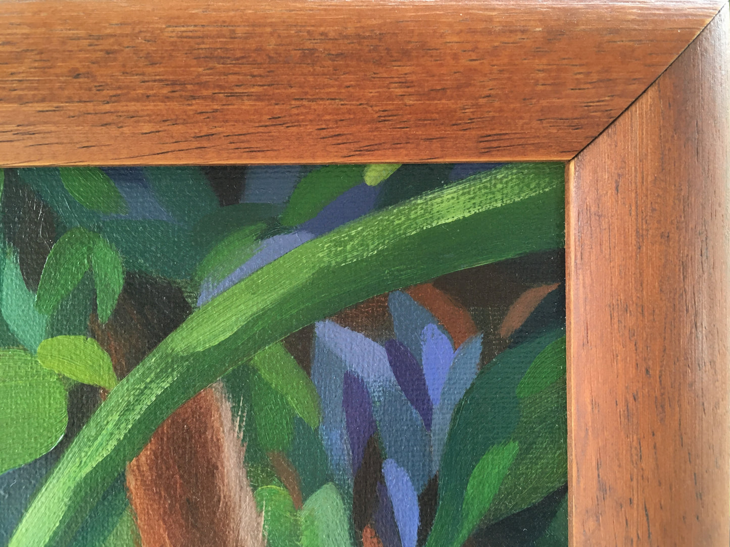 BORNEAN BAY CAT Framed original oil painting on linen, 20x16 in