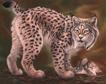 IBERIAN LYNX Original oil painting on canvas, 24x30 in