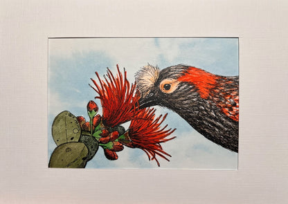 'AKOHEKOHE Hand-painted print, 5x7 in
