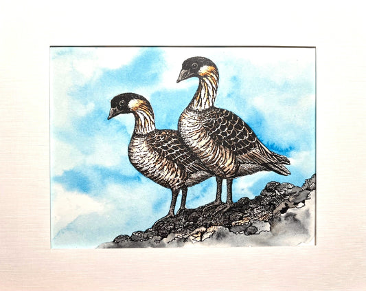 NENE Hand-painted print, 8x10 in