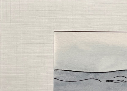 NORTHERN RIGHT WHALE Hand-painted print, 5x7 in